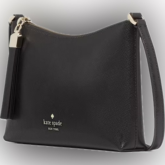 NWT KATE SPADE SADIE CROSSBODY IN BLACK MADE OF Saffiano Leather. - Picture 10 of 15